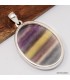 Grand Pendentif Fluorite arc-en-ciel - Argent 925