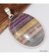 Grand Pendentif Fluorite arc-en-ciel - Argent 925