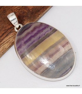 Pendentif Fluorite arc-en-ciel - Authentique - Certifié