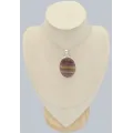 Grand Pendentif Fluorite arc-en-ciel - Argent 925 - Pendentifs pierres naturelles