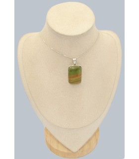 Pendentif fluorite arc-en-ciel véritable argent 925 authentique