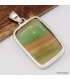 Pendentif argent Fluorite arc-en-ciel