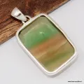 Pendentif argent Fluorite arc-en-ciel - Pendentifs pierres naturelles