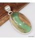 Pendentif argent Fluorite arc-en-ciel verte jaune
