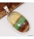 Pendentif Fluorite arc-en-ciel vert bordeau