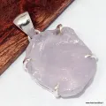 Pendentif argent Quartz Lavande brut - Bijoux en Quartz Lavande