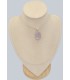 Pendentif argent Quartz Lavande brut