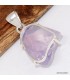 Pendentif Quartz Lavande brut forme libre argent 925