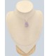 Pendentif Quartz Lavande brut forme libre argent 925
