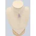 Pendentif Quartz Lavande brut forme libre argent 925 - Bijoux en Quartz Lavande