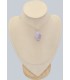 Pendentif Quartz Lavande épais forme libre argent 925