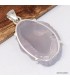 Pendentif en Quartz Lavande brut argent 925