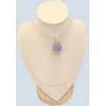 Pendentif en Quartz Lavande brut argent 925 - Bijoux en Quartz Lavande