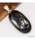 Pendentif Malachite noire – Gros ovale argent 925 certifié