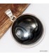 Pendentif Malachite noire – Circulaire argent 925 certifié