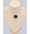 Pendentif Malachite noire – Circulaire argent 925 certifié