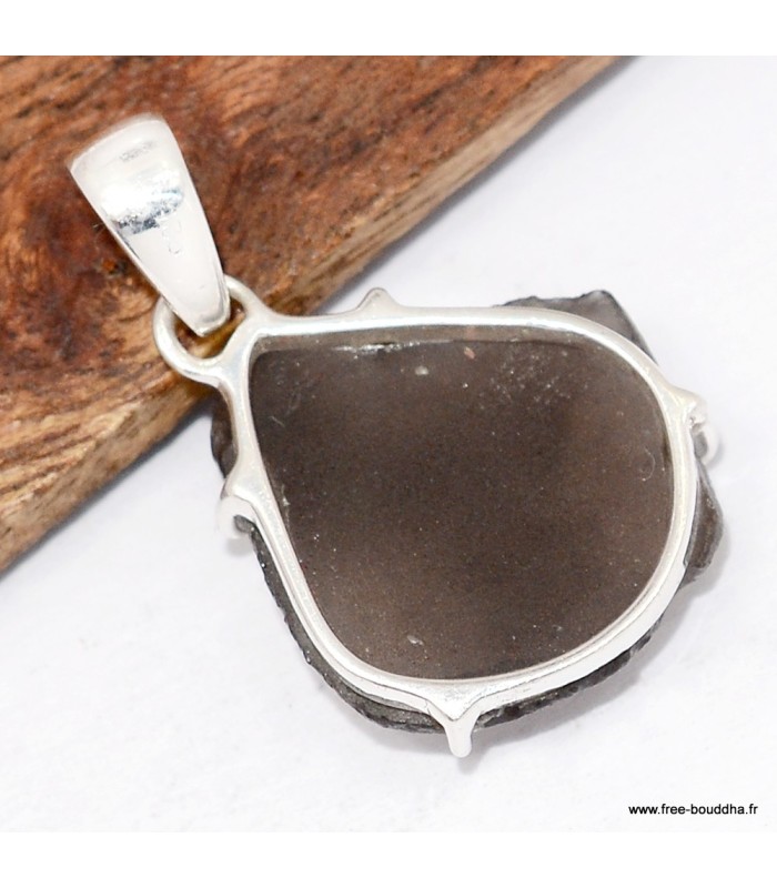 Pendentif argent Saffordite serti griffes - Pierre authentique