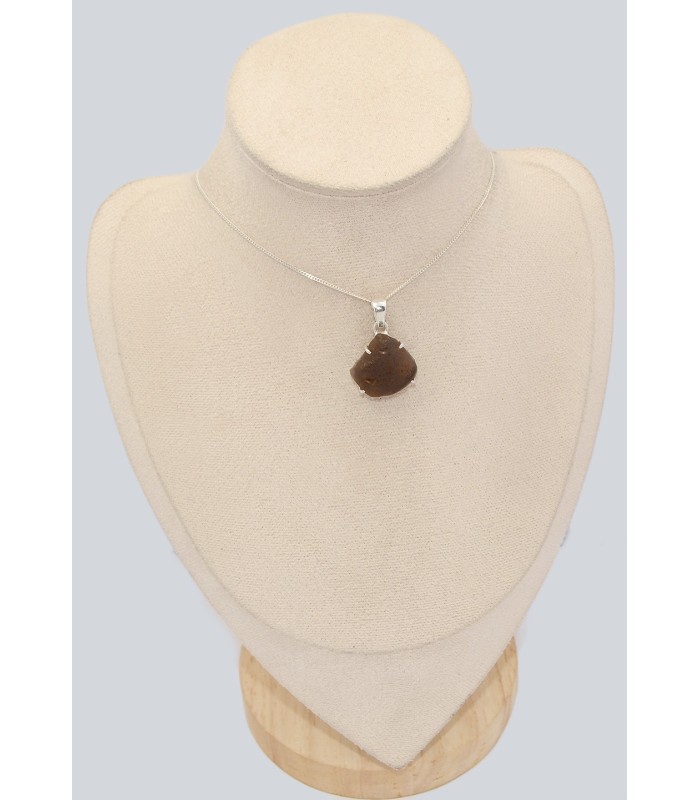 Pendentif argent Saffordite serti griffes - Pierre authentique