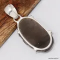 Pendentif Authentique Saffordite serti griffes - Argent 925 - Pendentifs pierres naturelles