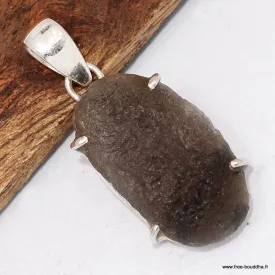 Pendentif Authentique Saffordite serti griffes - Argent 925 - Pendentifs pierres naturelles