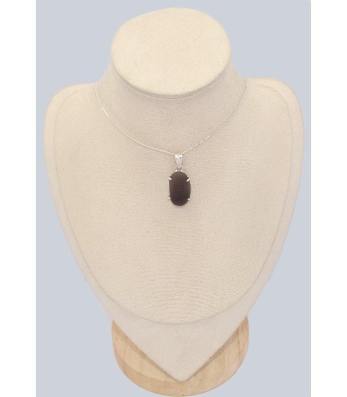 Pendentif Authentique Saffordite serti griffes - Argent 925