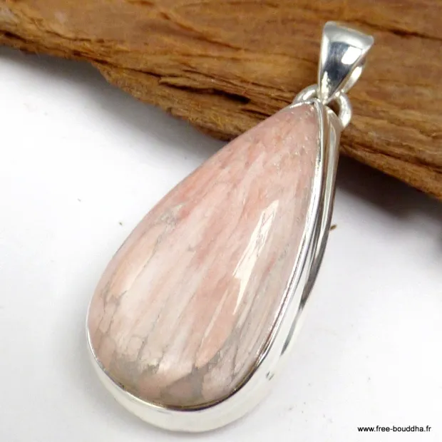 Pendentif goutte en Scolecite Orange - Pendentifs pierres naturelles