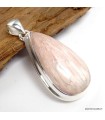 Pendentif Scolecite orange authentique monté sur argent 925 poinçonné