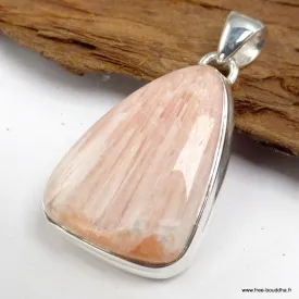 Pendentif Scolecite orange forme libre - Pendentifs pierres naturelles