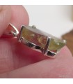 Pendentif Tourmaline melon d’eau authentique en argent 925