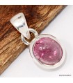 Pendentif tourmaline rose véritable argent 925, bijou artisanal raffiné