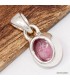 Authentique Pendentif Tourmaline Rose - Argent 925