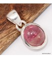Pendentif Tourmaline Rose cabochon - Argent 925