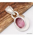 Pendentif Tourmaline Rose cabochon - Argent 925
