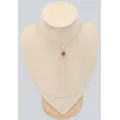Pendentif Tourmaline Rose cabochon - Argent 925 - Pendentifs pierres naturelles