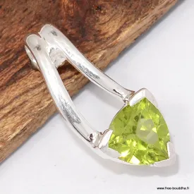 Pendentif Authentique Péridot facetté - Argent 925 - Bijoux en Péridot