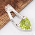 Pendentif Authentique Péridot facetté - Argent 925 - Bijoux en Péridot