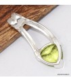 Pendentif Péridot facetté authentique certifié argent 925