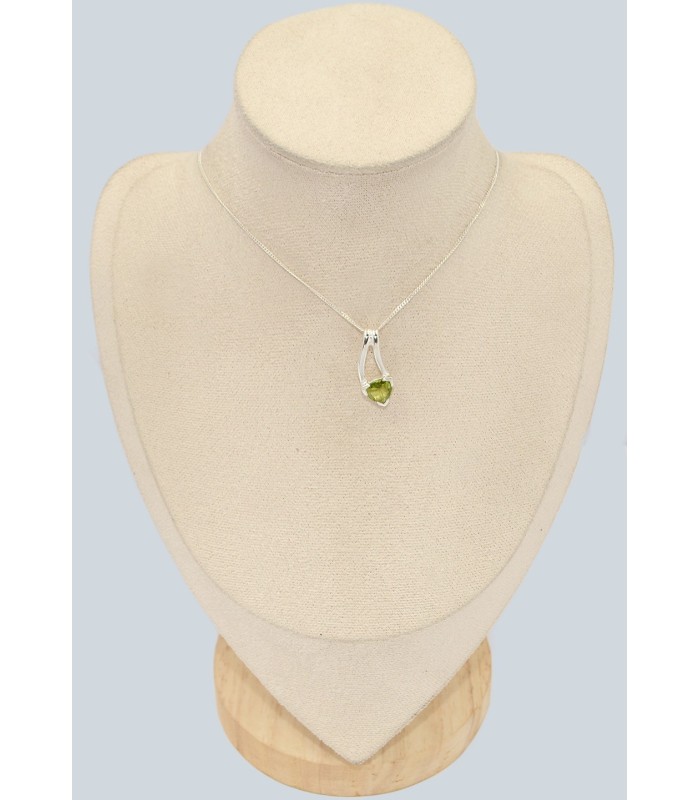 Pendentif Authentique Péridot facetté - Argent 925