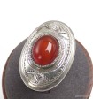 Bague Touareg Cornaline véritable argent massif 925 T53