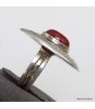 Bague Touareg Cornaline véritable argent massif 925 T53
