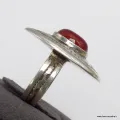 Bague Touareg argent et Cornaline T 53 - Bagues pierres naturelles