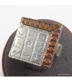 Bague Touareg calendrier argent cuivre laiton taille 56