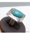 Bague Touareg Turquoise véritable taille 58 en argent 925