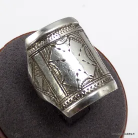 Bague bijou Touareg en argent T 55 56 - Bagues pierres naturelles