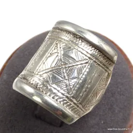Bague bijou Touareg en argent T 58 - Bagues pierres naturelles