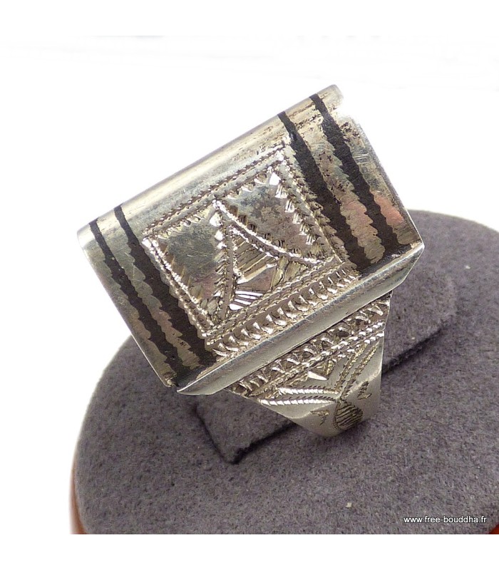 Bague Touareg triangulaire T 55/56 - Argent 925