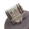 Bague Touareg triangulaire T 55/56 - Argent 925 - Bagues pierres naturelles