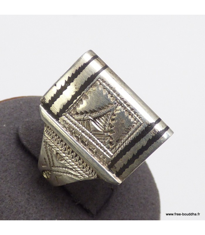 Bague Touareg triangulaire T 55/56 - Argent 925