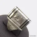 Bague Touareg triangulaire T 55/56 - Argent 925 - Bagues pierres naturelles