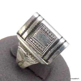 Bague Touareg argent forme dôme T 58 - Bagues pierres naturelles